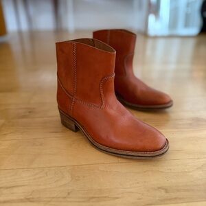 Leather Western Ankle Boots